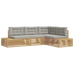 vidaXL 5 Pièces Ensemble de canapés d'extérieur Polyester Blanc
