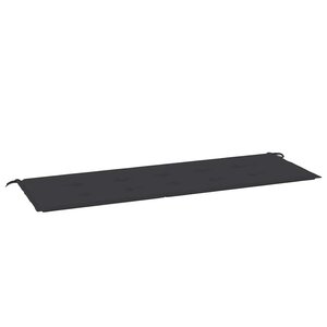 vidaXL Coussin de banc de jardin noir 150x50x4 cm tissu oxford