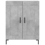 vidaXL Buffet gris béton 69 5x34x90 cm bois d'ingénierie