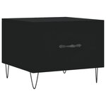vidaXL Table basse Noir 50x50x40 cm Bois d'ingénierie