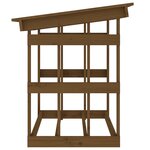 vidaXL Support de bois de chauffage Marron miel 108x64 5x77cm Bois pin