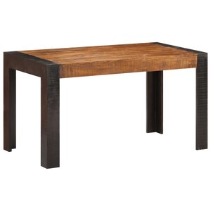 vidaXL Table à manger 140x70x76 cm Bois de manguier brut massif