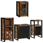 vidaXL Ensemble de mobilier de salle de bain 4 Pièces Bois massif recyclé