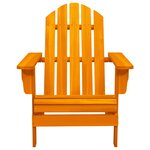 vidaXL Chaise de jardin Adirondack avec table Sapin solide Orange