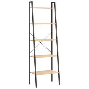 vidaXL Étagère sur pied 5 niveaux Marron clair et noir 56x35x174 cm