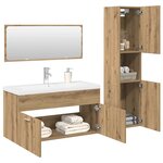 vidaXL Ensemble de meubles salle de bain 4 Pièces bois d'ingénierie