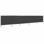vidaXL Paravent 5 panneaux Tissu 600 x 120 cm Anthracite