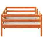 vidaXL Cadre de lit sans matelas cire marron 100x200cm bois pin massif