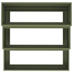 vidaXL Cache-pot de jardin Vert olive 90 x 90 x 35 cm Acier