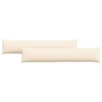 vidaXL Coussins de canapé 2 Pièces Crème 200 x 40 cm