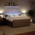 vidaXL Sommier à lattes de lit et matelas Gris clair 200x200cm Velours