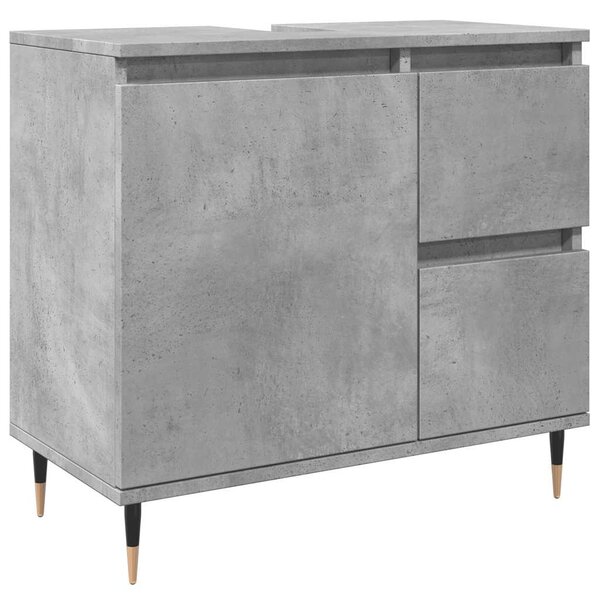 vidaXL Armoire de salle de bain gris béton 65x33x60 cm