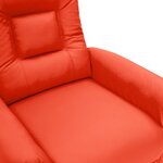 Vidaxl fauteuil de massage électrique rouge similicuir