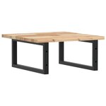 vidaXL Étagère de vasque murale acier et bois massif d'acacia