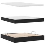 vidaXL Lit de rangement LED avec matelas Noir 160 x 200 cm Velours