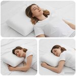 vidaXL Coussin de sommeil Uni Blanc 70 x 36 x 13 cm