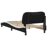 vidaXL Cadre de lit avec LED sans matelas noir et blanc 80x200 cm