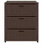 vidaXL Armoire de rangement de jardin marron 55x59x69cm résine tressée