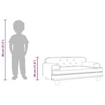 vidaXL Canapé pour enfants crème 70x45x30 cm similicuir