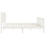 vidaXL Cadre de lit sans matelas blanc 200x200 cm bois massif