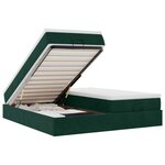 vidaXL Cadre de lit ottoman avec matelas vert foncé 160x200 cm velours