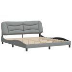 vidaXL Cadre de lit sans matelas gris clair 180x200 cm tissu