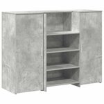 vidaXL Bureau de réception gris béton 135x50x103 5cm bois d'ingénierie