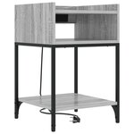 vidaXL Cabinet de chevet Sonoma gris 40 x 40 x 61 cm Bois d'ingénierie