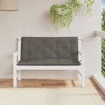 vidaXL Coussins de banc de jardin lot de 2 gris foncé mélangé tissu