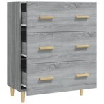 vidaXL Buffet Sonoma gris 70x34x90 cm Bois d'ingénierie