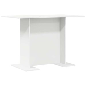 vidaXL Table de salle à manger Blanc 110 x 60 x 75 cm