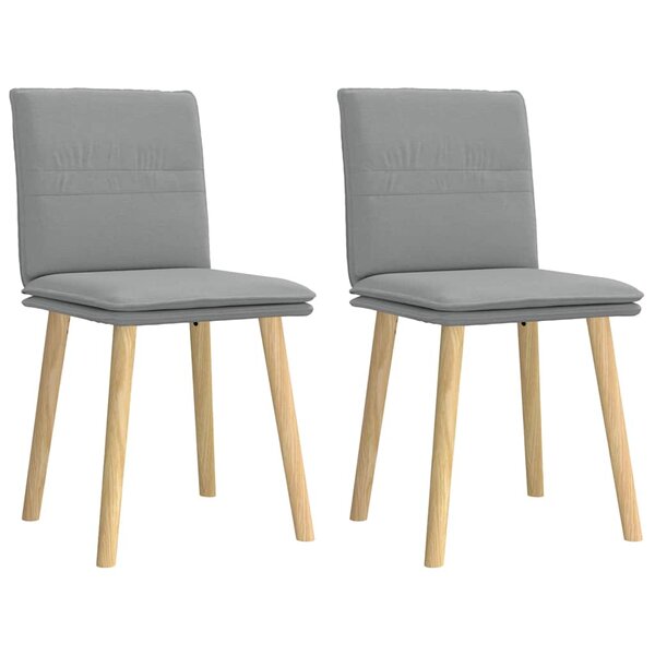 vidaXL Chaises à manger lot de 2 gris clair tissu