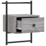 vidaXL Table de chevet murale 2 Pièces sonoma gris 35x30x51 cm