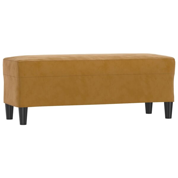 Banc banquette 100 x 35 x 41 cm velours marron 02_0010613