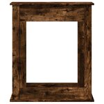 VidaXL Cadre de cheminée chêne fumé 75x20x87 5 cm bois d'ingénierie