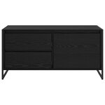 vidaXL Meuble TV Chêne noir 100 x 36 x 49.5 cm Bois d'ingénierie