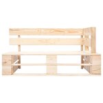 vidaXL Banc d'angle palette de jardin bois