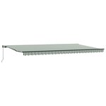vidaXL Auvent rétractable manuel vert et blanc 600x350 cm