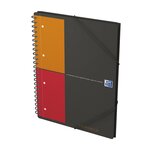 Cahier MEETINGBOOK spirales 160 pages perforées 80g 5x5 21x31 8cm Gris OXFORD