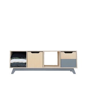 Meuble de rangement NABOSKY gris 1x4