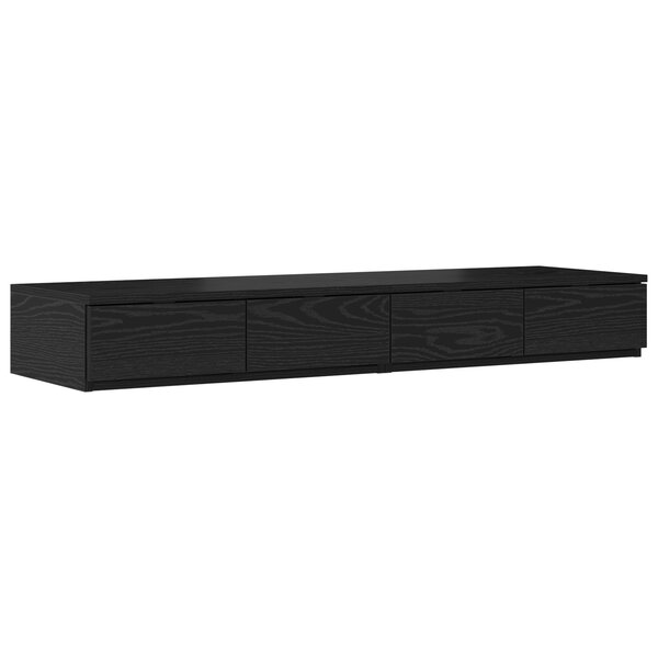 vidaXL Tiroirs de lit Noir 120x36 5x16 5 cm Bois d'ingénierie