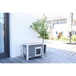 Kerbl Maison pour chats Eli 57 x 45 x 43 cm Gris et blanc