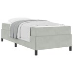 vidaXL Cadre de lit avec matelas Gris clair 90 x 200 cm tissu
