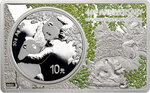 Pièce de monnaie en Argent g 93.3 (3 oz) Millésime 2023 Bullion Bar PANDA