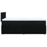 vidaXL Sommier à lattes de lit et matelas Noir 80x200 cm Tissu
