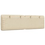 vidaXL Coussin de tête de lit crème 160 cm tissu