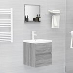 vidaXL Miroir de bain Sonoma gris 40x10 5x37 cm Bois d'ingénierie