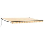 vidaXL Auvent rétractable Jaune et blanc 4 x 2 m