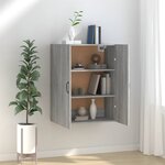 vidaXL Armoire suspendue Sonoma gris 69 5x34x90 cm Bois d'ingénierie