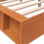 vidaXL Cadre de lit sans matelas cire marron 150x200cm bois pin massif